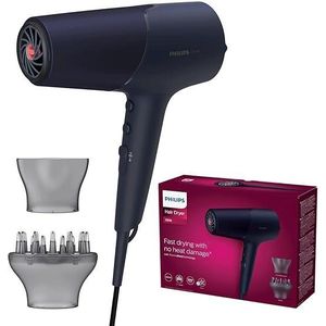 Philips مجفف الشعر سلسلة 5000 مع تقنية ثيرمو شيلد، بـ3 درجات حرارة ومستوى سرعتين، قدرة تجفيف 2300 واط، BHD510/00، - Philips