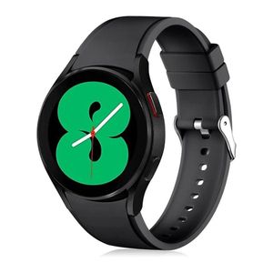 سوار سيليكون لساعة سامسونج جالاكسي 4، سوار ناعم، خفيف الوزن للغاية، مقاوم للماء، متين، قابل للتعديل، بديل للسوار الأصلي، اللون (أسود).