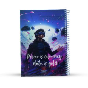 Sobhy دفتر A4 بغلاف بلاستيك – تصميمات متنوعة مع 4 فواصل ، ورق مسطر عالي الجودة للمدرسة والمكتب والملاحظات اليومية