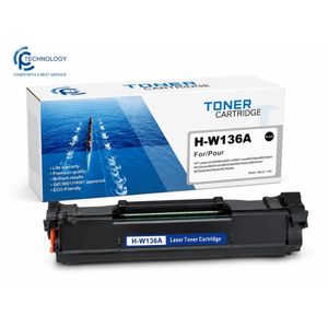 PC TECHNOLOGY تونر HP 136A W1360A أسود متوافق مع طابعات HP LaserJet M209 و M234 و M236 – جودة طباعة عالية