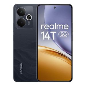 realme هاتف محمول 14T 5G سعة 256 جيجابايت - 8 جيجابايت، ثنائي الشريحة، يدعم تقنية الجيل الخامس - أسود