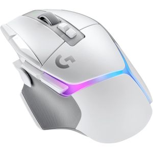 Logitech 502 X Plus Lightspeed Wireless RGB Gaming Mouse - Optical Mouse with Lightforce Hybrid Switches, Lightsync RGB, Hero 25K Gaming Sensor, Compatible with PC - macOS-Windows - White
