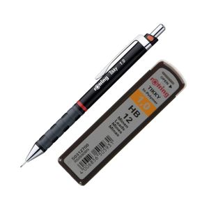 2 pcs Set Black Rotring Tikky Mechanical Pencil with Leads 0.5