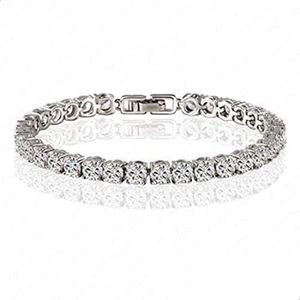 3Diamonds Round Cubic Zirconia Inlay Bracelets