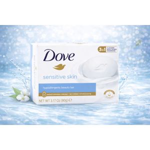 Dove صابونة للبشرة الحساسة – تنظيف لطيف بتركيبة خالية من العطور – 90 جم