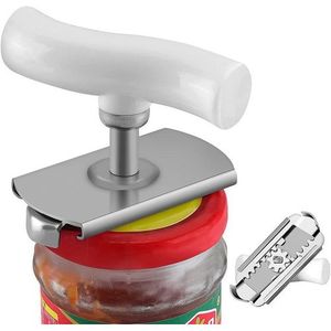 1pc Stainless Steel Effortless Can Opener With Non-slip Handle, Adjustable  Jar Opener, Jam And Jar Openers For Kitchen Utensils