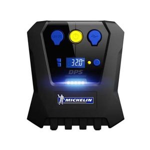 Michelin ضاغط هواء مبرمج 12V - منفاخ إطارات للسيارات SUV و4x4 بتدفق سريع، وبنك طاقة للطوارئ، ومصباح LED