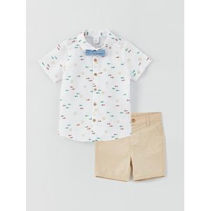 LC Waikiki Short Sleeve Printed Baby Boy 3 Pieces Set
