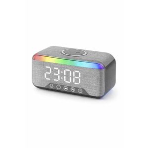 Wireless LED Speaker A911 – سماعة بلوتوث مع إضاءة RGB وساعة منبه + شحن لاسلكي 15W