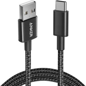 Anker USB-C to USB-A 2.0 Cable (6ft/1.8m) – High-Durability Braided Fast Charging Cable, Compatible with Samsung S24/S23, iPhone 16, Google Pixel & All USB-C Devices