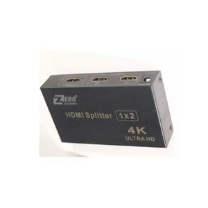 ZERO 2 Port HDMI Splitter 2in1 Box, 4K Video Black