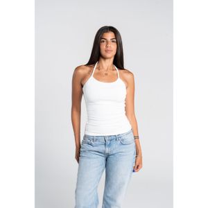 OUTDATED Halter Tie Top - White
