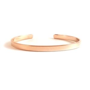 3Diamonds Gold Copper Bracelet, Modern Open Design