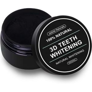 Jadole Naturals مسحوق جوز الهند الطبيعي لتبييض الأسنان بفحم عضوي منشط ثلاثي الأبعاد