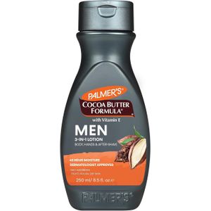 PALMER'S لوشن الوجه والجسم للرجال 3 في 1 سريع الامتصاص بصيغة زبدة الكاكاو، 8.5 أونصة.