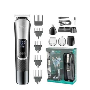 VGR ماكينة حلاقة كهربائية احترافية V-111 - قابلة لإعادة الشحن للرجال - 5 في 1، أسود