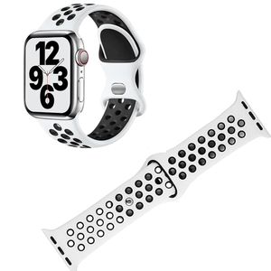 Sport Band for Smart Watch – Compatible with Apple Watch & Similar – Fits 42mm to 49mm – Soft Silicone – Breathable Design – White