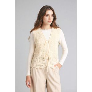 Defacto فيست تريكو مخرم قصة عادية بياقة مستديرة