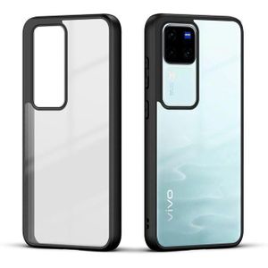 غطاء حماية قصوى شفاف مضاد للاصفرار مع ظهر صلب واقٍ بإطار من السيليكون لهاتف vivo V30 / vivo V30 Pro