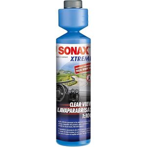 Sonax  منظف كلير فيو 1:100 من اكستريم 250 مل تركيز فعال للغاية لغسالة مصدات الرياح بالزجاج الامامي خلال فصل الصيف متوافق مع أعمال الطلاء والمطاط والبلاستيك رقم المنتج  02711410 544