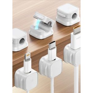 Magnetic Adhesive Cable Clip Organizer – Multi-Use Cord Holder for Phone and Charging Cables for Car, Home, and Office