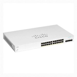 Cisco Systems CBS220-24FP-4G-EU  CBS220 Switch, 24 10/100/1000 ports ,52Gbps ,24xGE PoE/4xGE SFP/382W PoE budget Basic Managed