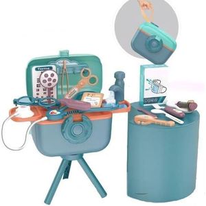 عدة طبية محمولة للأطفال، لعبة زي الطبيب والممرضة، أدوات طبية متعددة الاستخدامات، هدية عطلة للأولاد والبنات