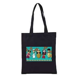 Tote Bag BLACK AL LELA ALKBERA in high quality print
