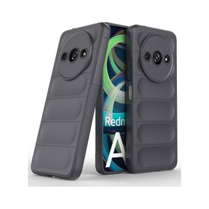 جراب سيليكون خلفي فاخر للحماية متوافق مع هاتف شاومي ريدمي A3، جراب ماجيك شيلد المقاوم للصدمات مع حماية للكاميرا (رمادي)