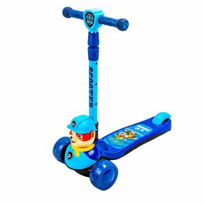 Dream Land سكوتر ذو عجلات مضيئة مع شخصية باو باترول قابل للطي ازرق - WWD-01