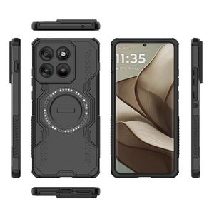 Motorola Moto Edge 70 5G  Case Cover – Wing Shield Rugged Armor Shockproof Protective Cover with Magnetic Car Mount Support and Heat-Dissipation Cooling Design (Black)
