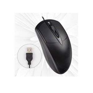 ZERO ZR-180 Comfort USB Wired Mouse, 3 Button, 1200 DPI Optical Sensor, High Performance Plug & Play, for Desktop, PC and Laptop Windows/Mac, Black