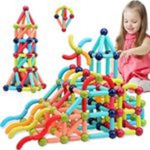 Magnetic Toys Set 42 Pcs Magnetic Sticks Balls Bars Montessori Toys for Kids, Building Blocks and Sticks Educational Stacking Toys for Kids Boys Girls, Value Gift for Kids