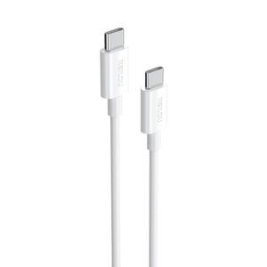 rsilou R2022-001 USB-C to USB-C Cable, 60W, High Durability and Flexible, Fast charging and data cable, 2M, Transmission Copper Wires speed Rate 480Mbps, Tangle and Entanglement free, white