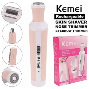 Kemei Kemei- 4-in-1 Multi-Use Women's Shaver and Hair Remover, Rechargeable Hair Removal Device
