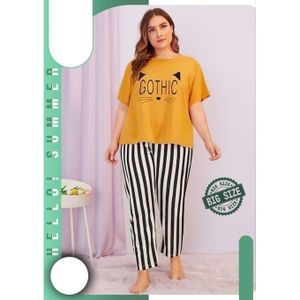 بيجامة صيفية نسائية 2023 مقاس كبير