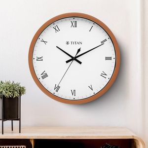 TITAN Classic White Wall Clock with Silent Sweep Technology W0044PA02