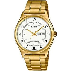 Casio Watch for Men MTP-V006G-7BUDF Analog Metal Gold & White