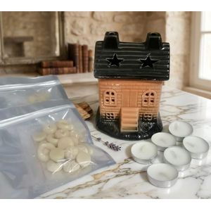 مجموعه مميزة من شمع الفوندو المعطر بعطرين ايس كريم فانيليا وجوز الهند المسكر