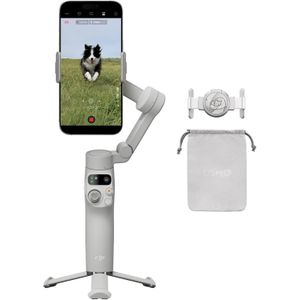 Dji مثبت جيمبال للموبايل دي جيه اي اوسمو 7 لآيفون وأندرويد، حامل ثلاثي مدمج خفيف للغاية مع قبضة مريحة، 3 محاور جيمبال واكتيف تراك 7.0 وشوت جايدز وتحرير بنقرة واحدة واستخدام 10 ساعات وشحن الموبايل