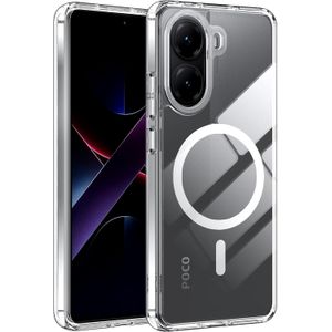 Case for Xiaomi Poco X7 Pro 5G, Compatible with MagSafe, Protección Grado Militar, Highly Transparent and Durable, Anti-Yellowing, Anti-Grease and Anti-Scratch Case – Transparent