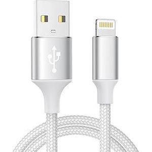 Aioneus Charger Cable 2M, Charging Cable MFi Certified Lightning Cable Fast Charging Cable Lead Nylon Lightning to USB Cable for 14 13 12 11 Pro Max XS XR X 8 7 6 Plus 5 SE