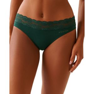 La Vie En Rose Cotton and Lace Band Bikini Panty