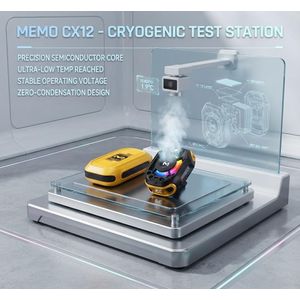 MEMO مبرد الهاتف المحمول ميمو الاصليCX12: مغناطيسي بتقنية التبريد نظام التبريد بالثلج مزود بشاشة رقمية ذكية (AI)، بطارية بسعة 2000 مللي أمبير، إضاءة RGB، ومنفذ Type-C.