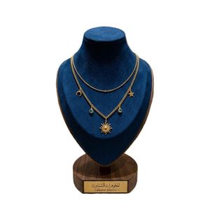 سلاسل ذهب صينى، للنساء متعدد الطبقات ضدا الصدا ومش بتسود _ استاليس طلاء كهرباء اصلى (IP_PVD) لون ذهبى _اعلى كولتى فى السوق واحداث الموضات لاصحاب الذوق الرفيع ليكى تصبح متميزه