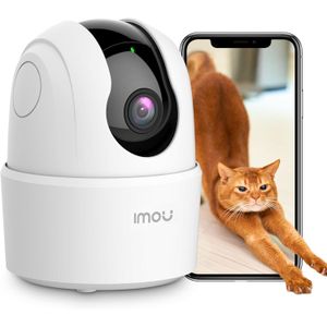 Imou كاميرا مراقبة داخلية ذكية إيمو إيه 2 (Imou A2 Wi-Fi Indoor Smart Camera) بدقة 3 ميجابكسل 2K - دوران 360 درجة، تتبع ذكي بالذكاء الاصطناعي للبشر، صوت ثنائي الاتجاه ورؤية ليلية متطورة - مراقب أطفال وحيوانات أليفة (أبيض)