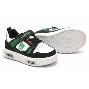 سنيكر أطفالي مريح بتصميم مرح, نعل متين وخفيف مع بطانة مريحة، حزام سهل للارتداء اليومي نعل مضئ 