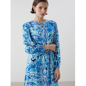 LC Waikiki Grandad Collar Patterned Dress