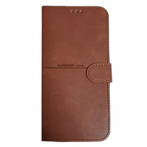 غطاء جلدي كامل بفتحات بطاقات لهاتف Xiaomi Redmi Note 12 - بني