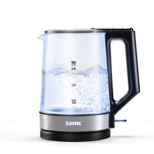 Tank غلاية زجاجية، سعة 1.7 لتر، 1850 واط، أسود، KG-2318